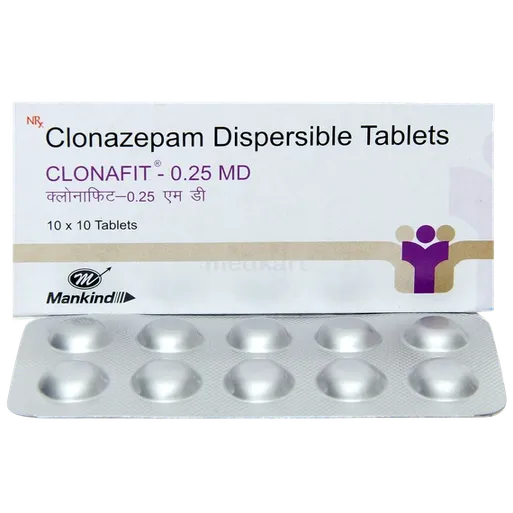 clonafit 0.25mg tablet 10's